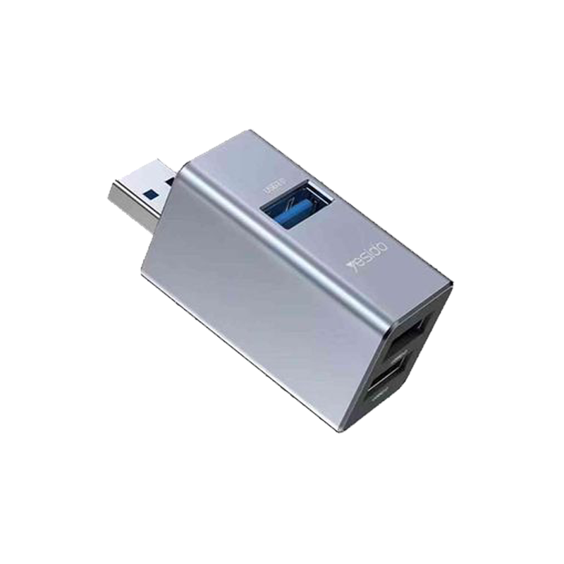 HB14 USB Hub USB splitter  to 3USB 1USB with USB 3.0 2USB with USB 2.0 Silver