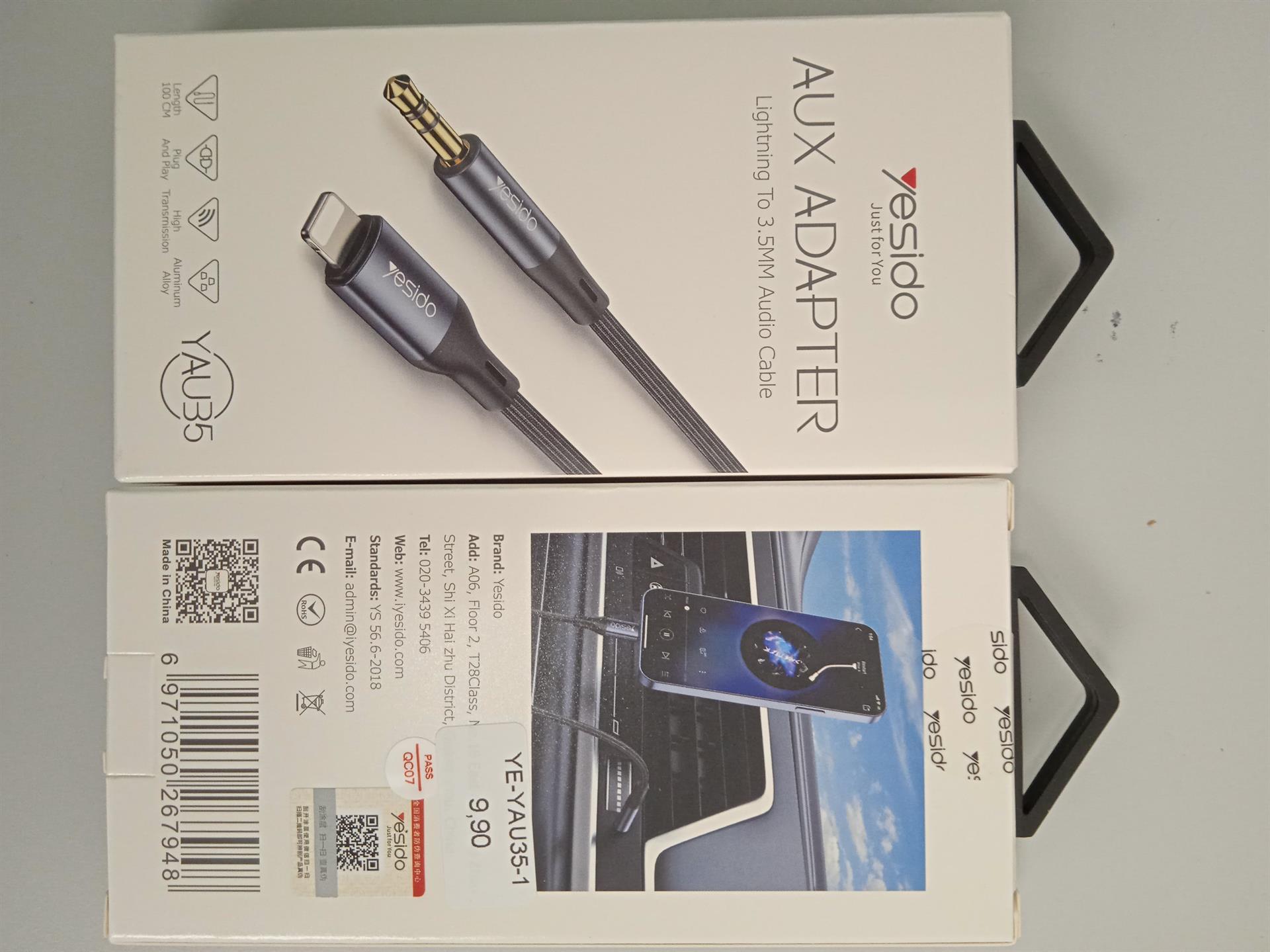 YAU35 Audio Cable Lightning to 3.5mm Pin 1meter