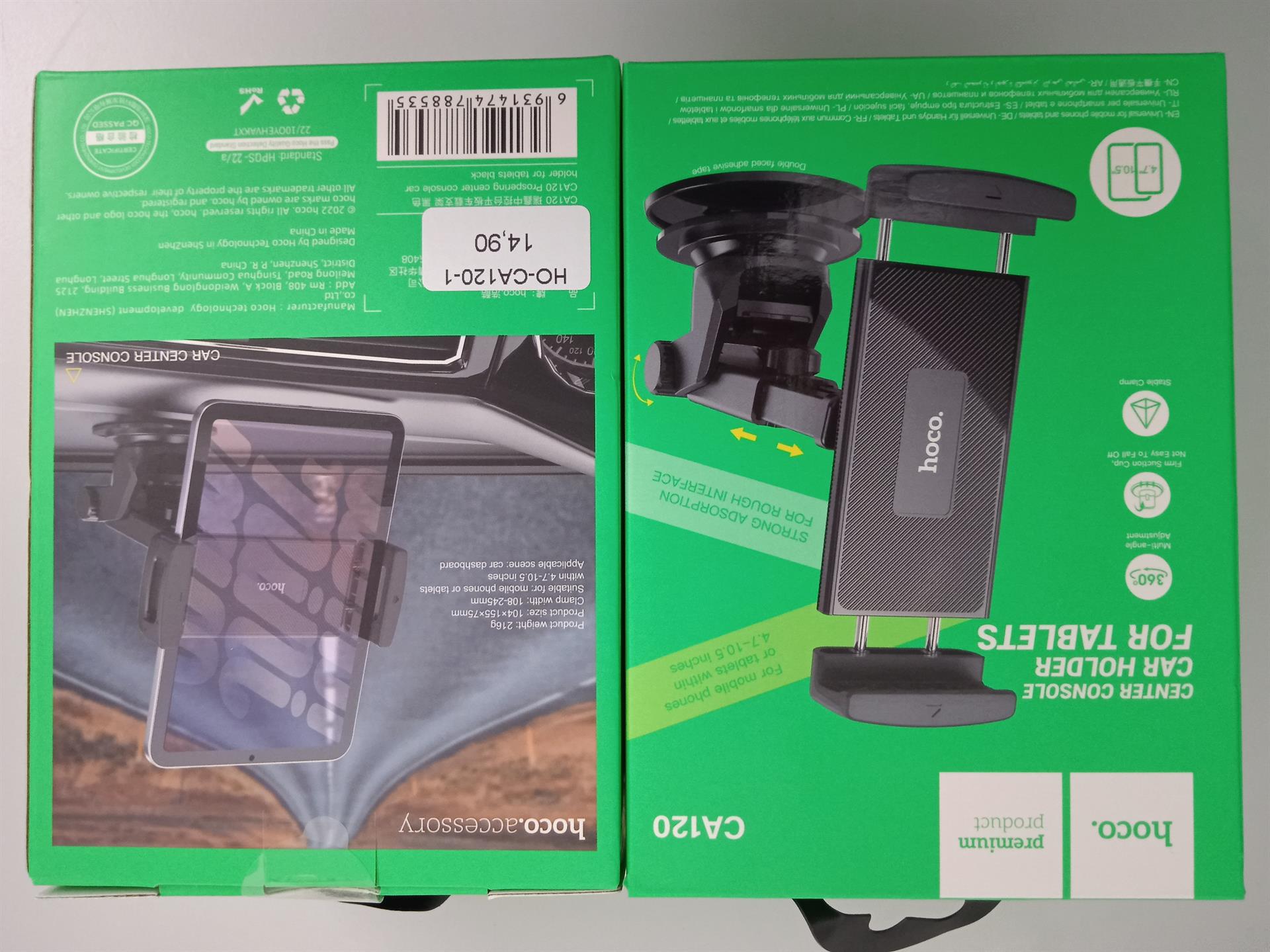 CA120 Prospering center console car holder for tablets BLACK