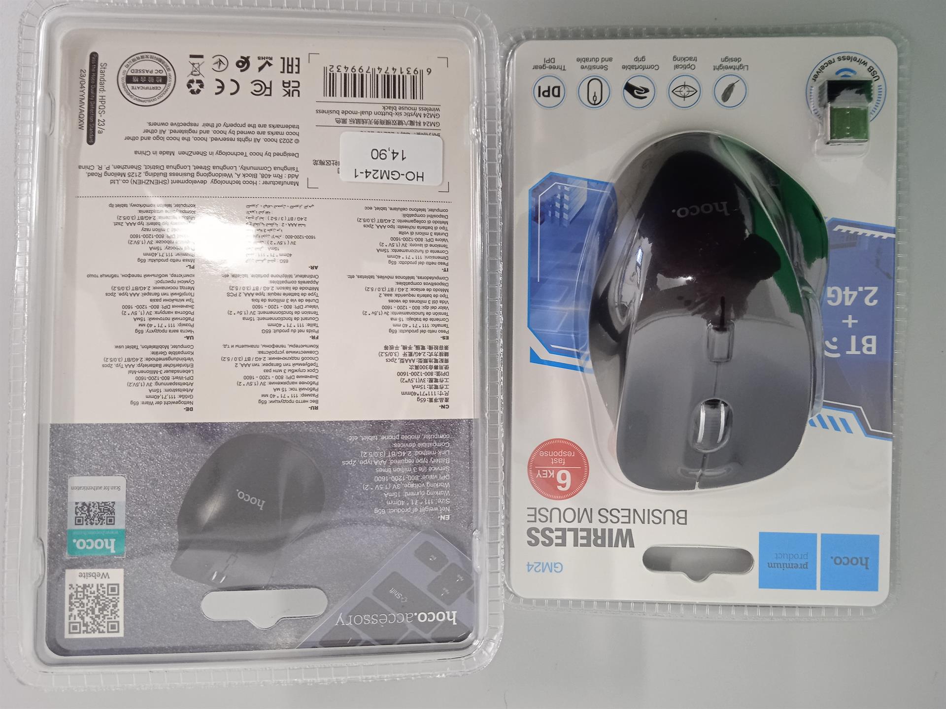 GM24 dual-model wireless mouse Black