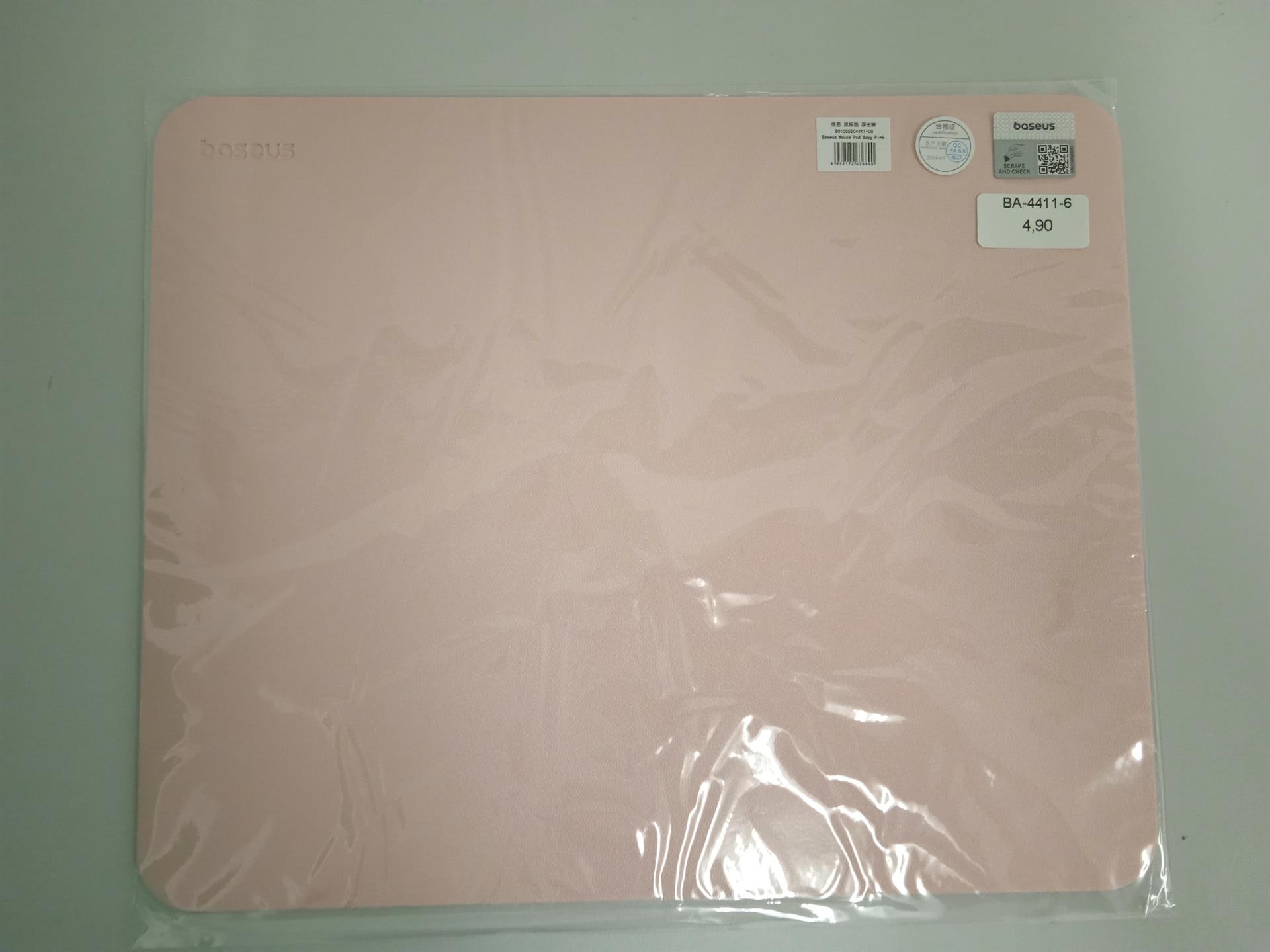 KF2315829 Baseus - Mouse Pad (B01055504411-00) - for Office, Gaming, Home, from PU Leather - Baby Pink