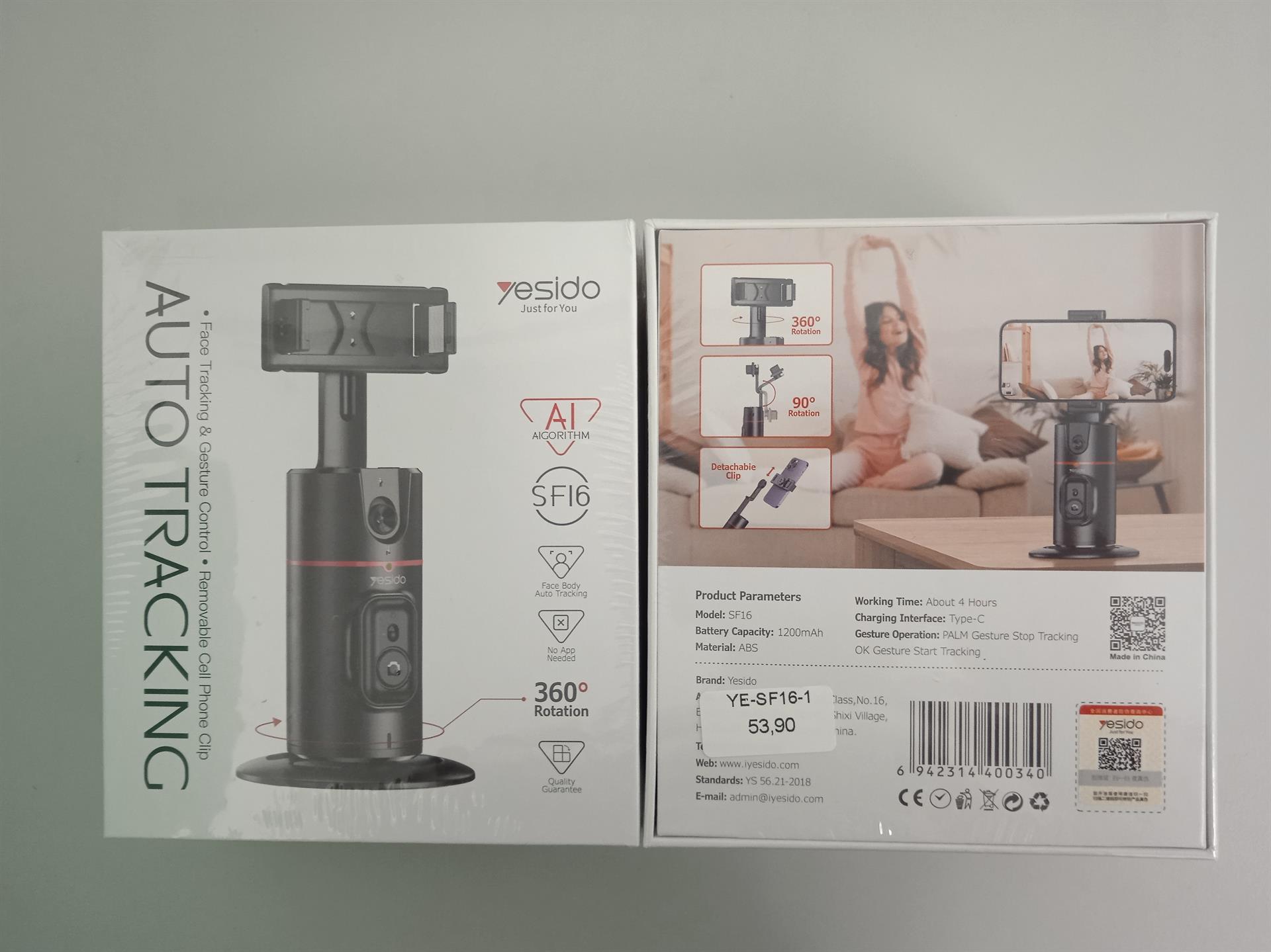 Selfie Stand Auto Face tracnking Gimbal Black