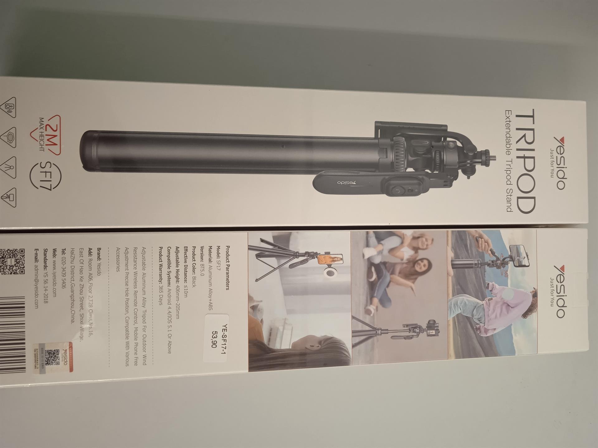 Tripod Leg Selfie Stand Black