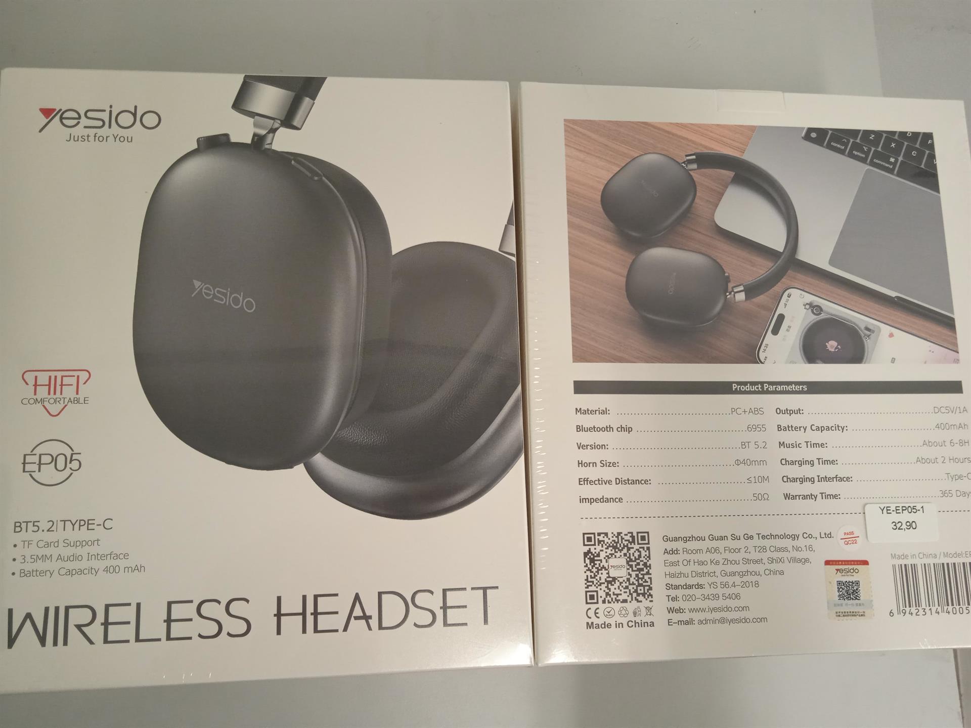 Wireless Headset Black