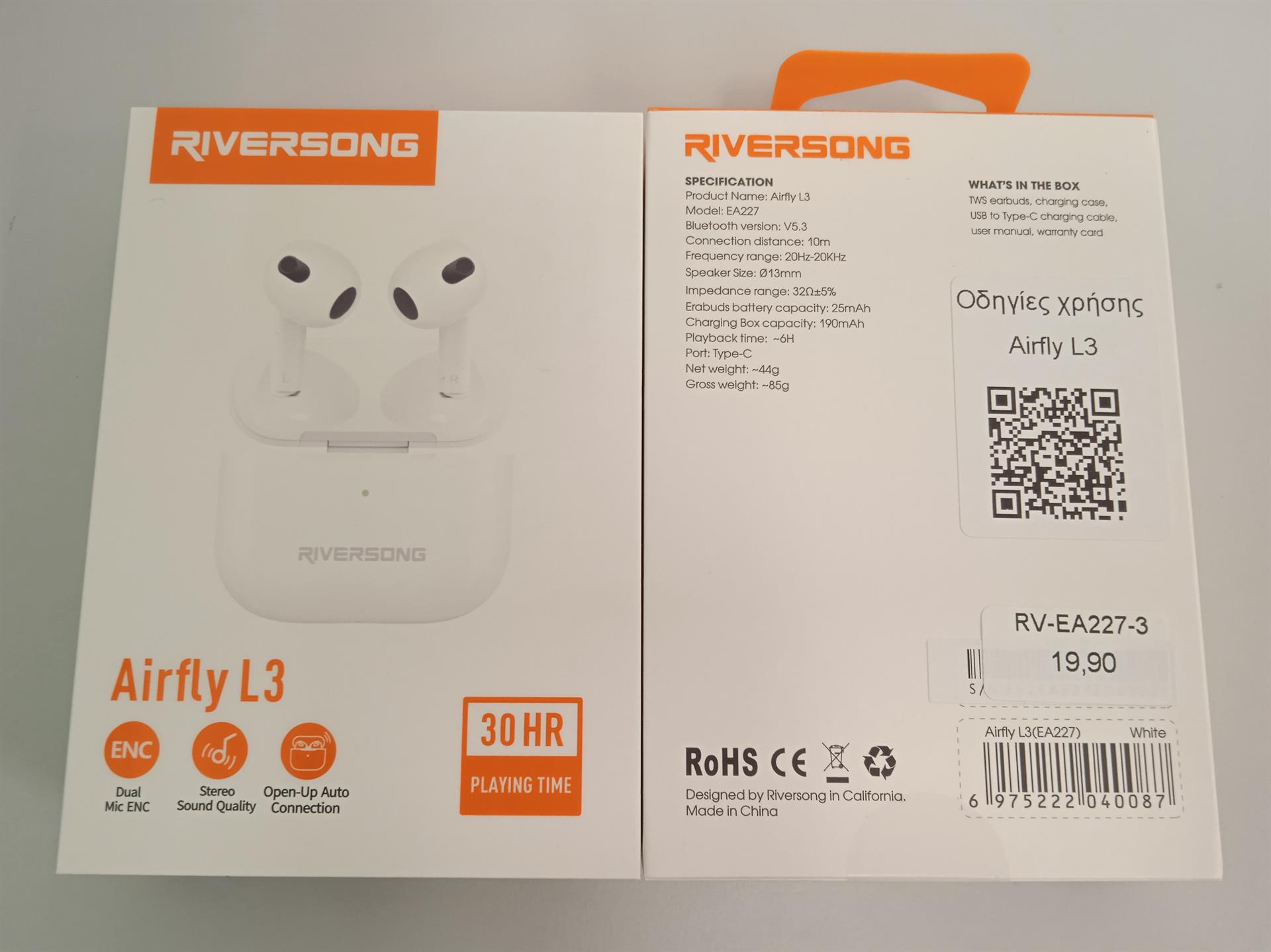 Airfly L3 TWS Earbuds Black