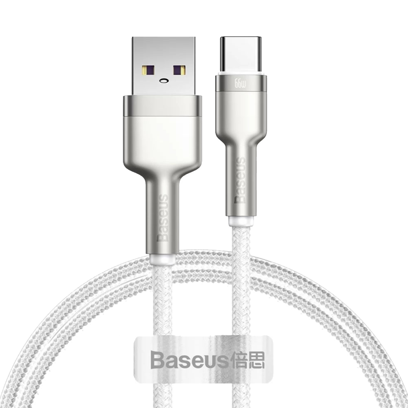 Baseus - Data Cable Cafule Series Metal (CAKF000202) - USB to Type-C 66W, 2m - White