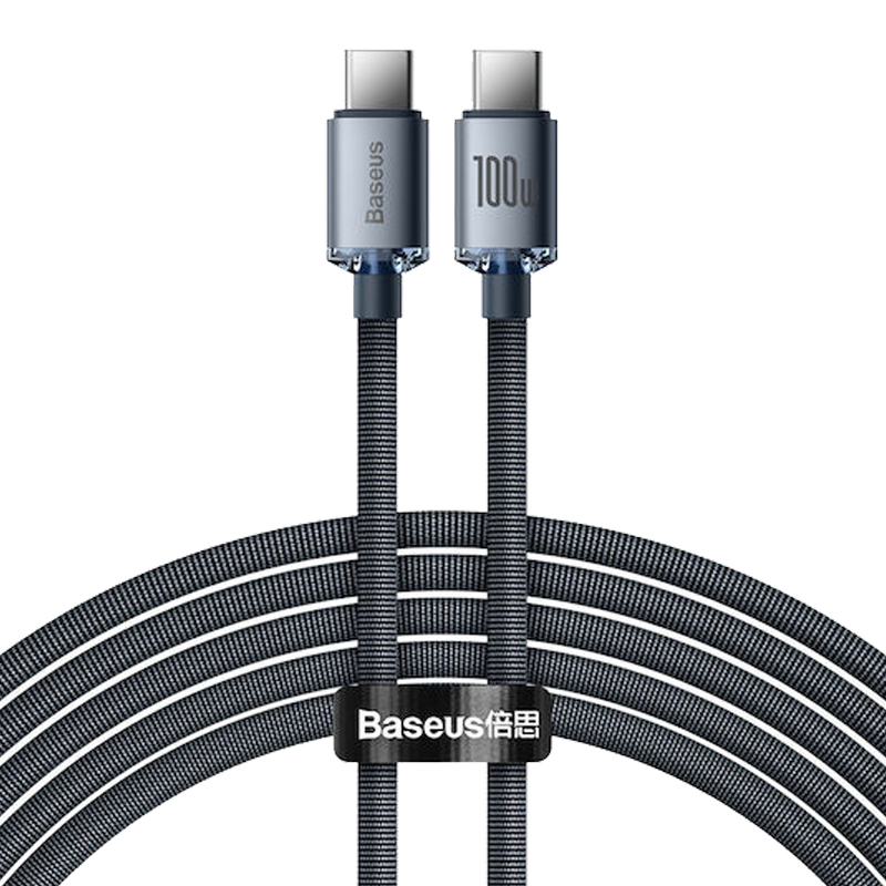 Baseus - Data Cable Crystal Shine (CAJY000701) - Type-C to Type-C, 100W, 2m - Purple