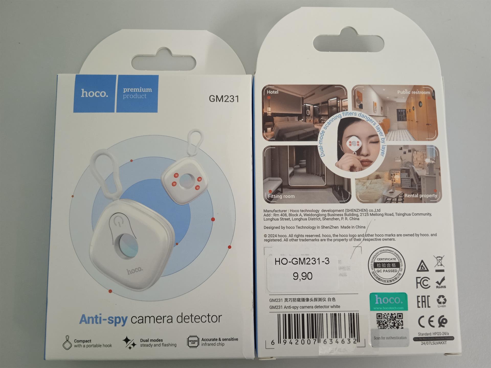 HOCO anti-spy camera detector GM231 white