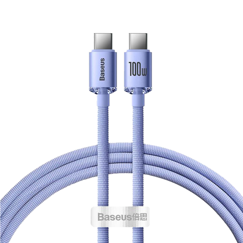 Baseus  Data Cable Gem Type-C to Type-C, Super Fast Charging 100W, 2m - Galaxy Blue