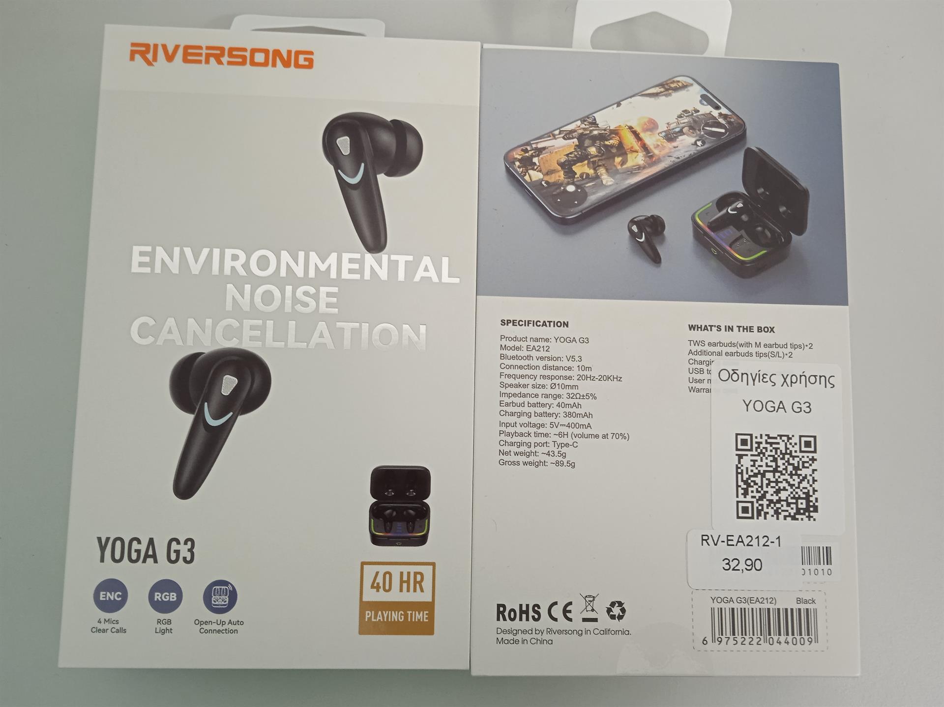 YOGA G3 TWS Earbuds Black