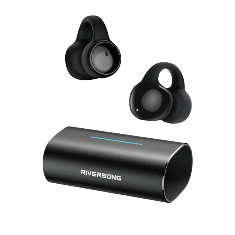 Riversong Air Clip L3 TWS Earbuds Charging Case ENC Black