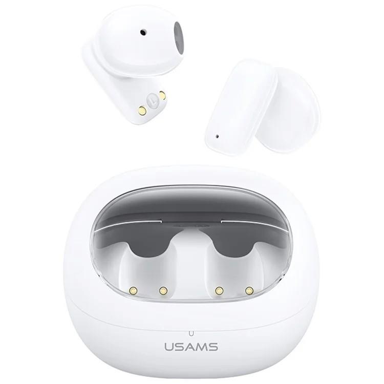 Usams TD22 TWS Earbuds Bluetooth 5.3 Semi in Ear Headphone Stereo Sound 5H Playing Time - White