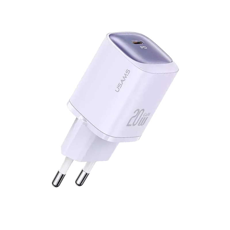 USAMS CC248 PD 20W GaN Charger - Purple