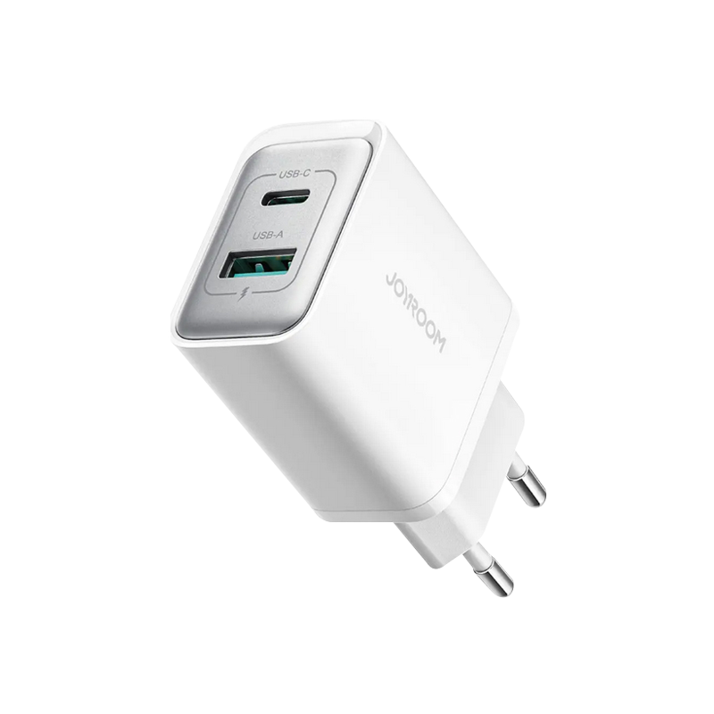 30W Duall Port (USB-C&USB-A ) Charger(EU), White Color