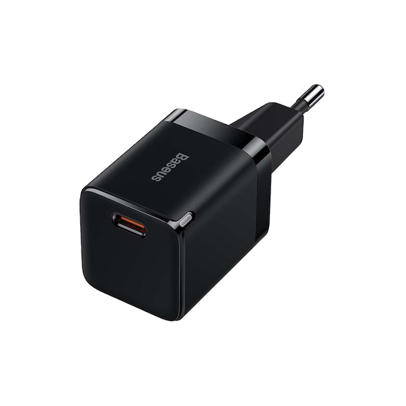 BASEUS Palm Fast Charger 30W Type-C Single Port Portable Wall Charging Adapter - Black