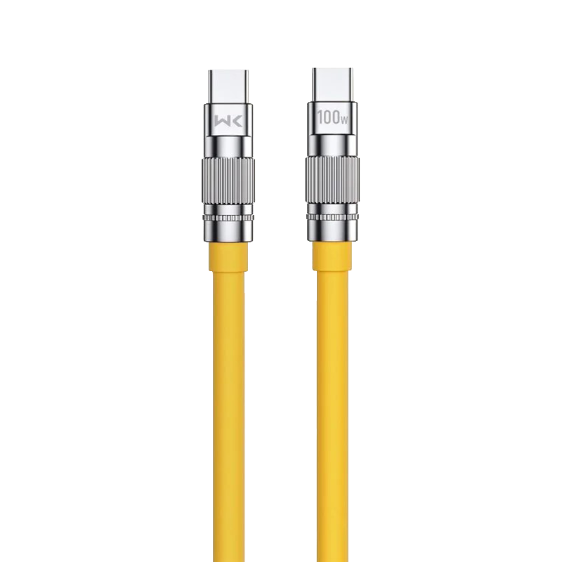 WEKOME Data Cable 1m Type-C to Type-C 100W Super-Yellow