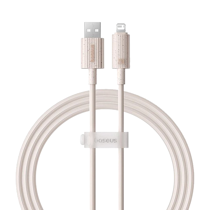 Baseus - Data Cable Habitat Series (P10360203421-01) - USB to Type-C, Fast Charging, 100W, 480Mbps, 2m - Wheat Pink
