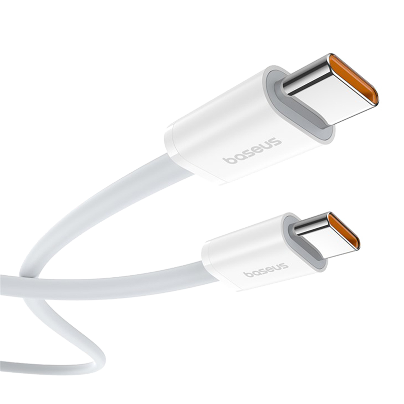 Baseus - Data Cable (P10365200211-00) - Type-C to Type-C, 30W, 1m - Moon White