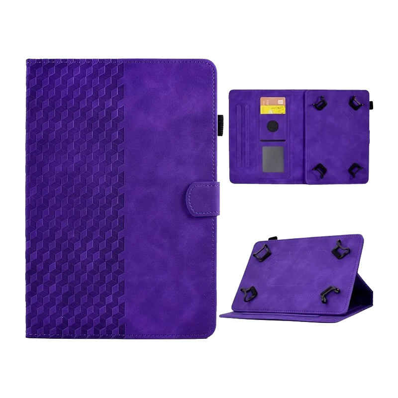  Universal 10 inch  Tablet  Case with Card Slots / Stand - Purple