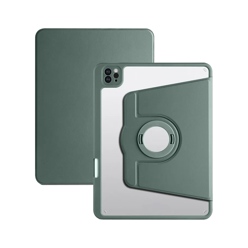 For iPad Pro 11 Tablet Case Rotating Stand Cover - Midnight Green