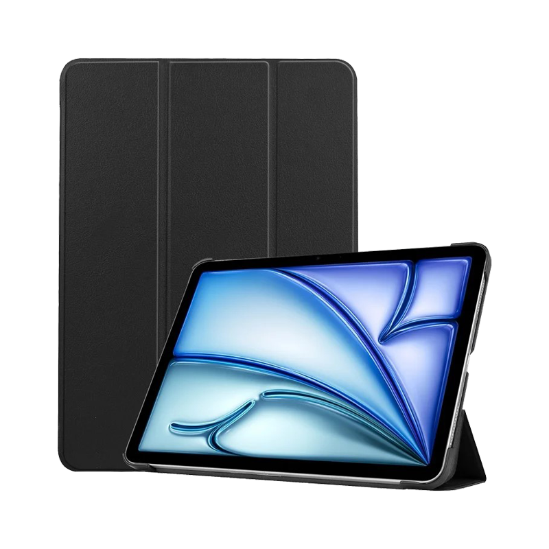Protective Tri-fold Stand  Cover For iPad Air 11 Black