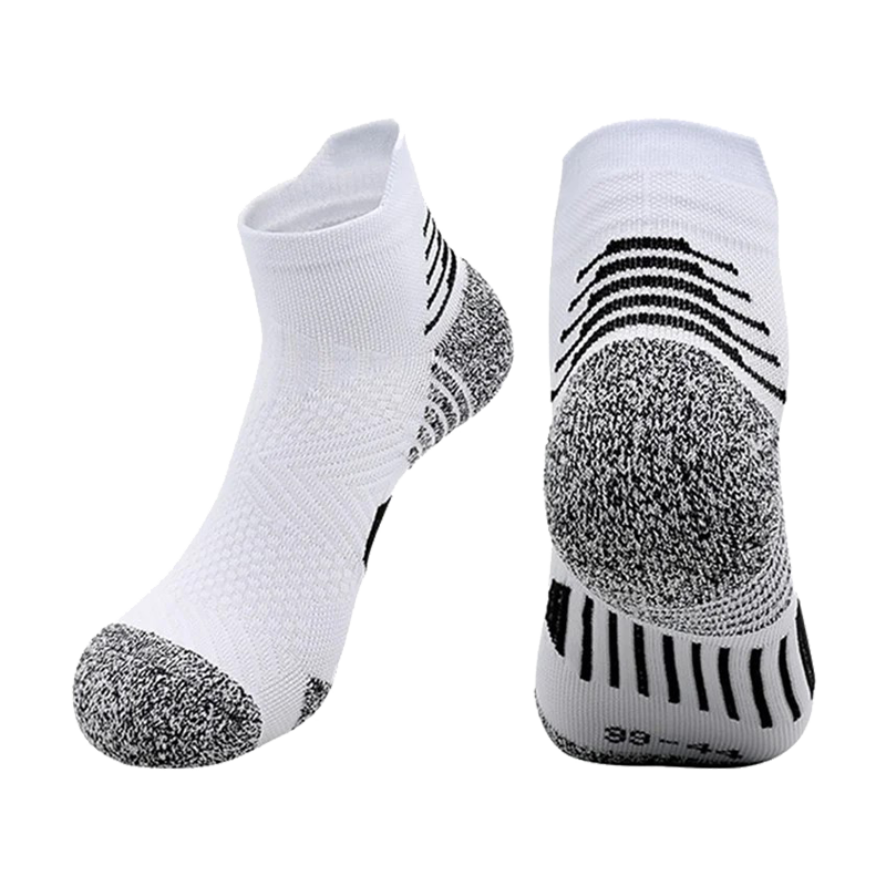 JCB3008 1 Pair Running Socks  L SIZE White -Black