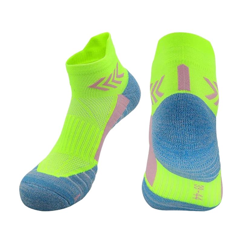 JCB3009 1 Pair Running Socks L SIZE  Green -Pink