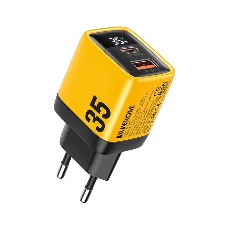 WEKOME WP-U25 35W Fast Wall Charger Yellow