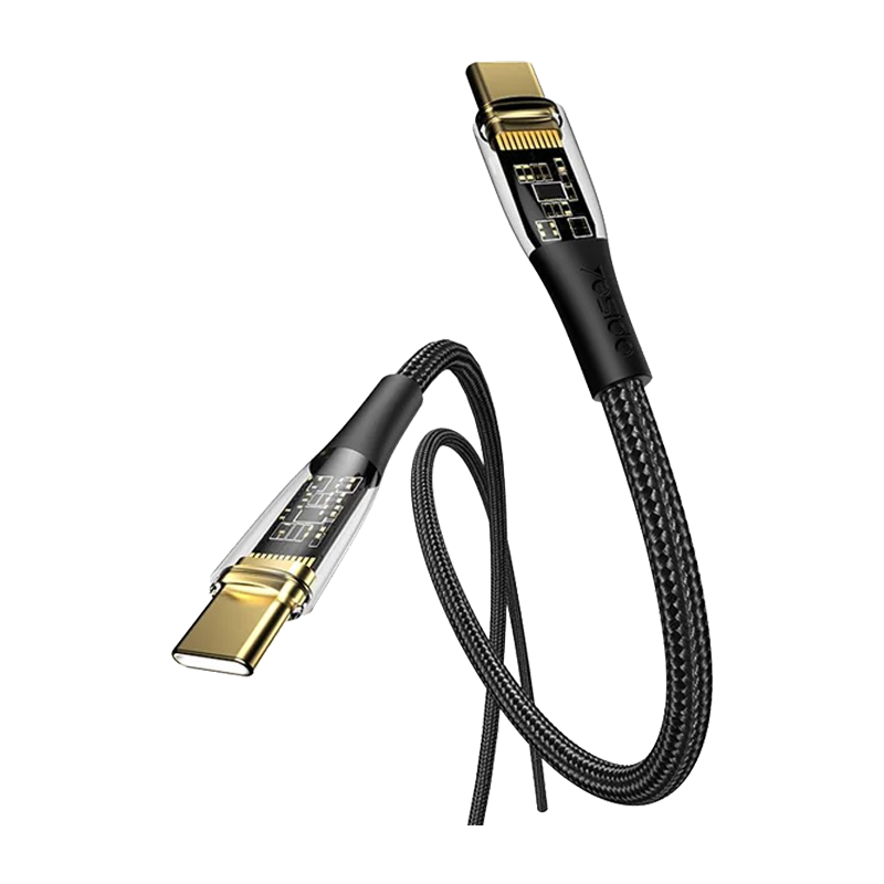 Yesido - Data Cable (CA103) - Type-C to Type-C, 100W, 1.2m - Black