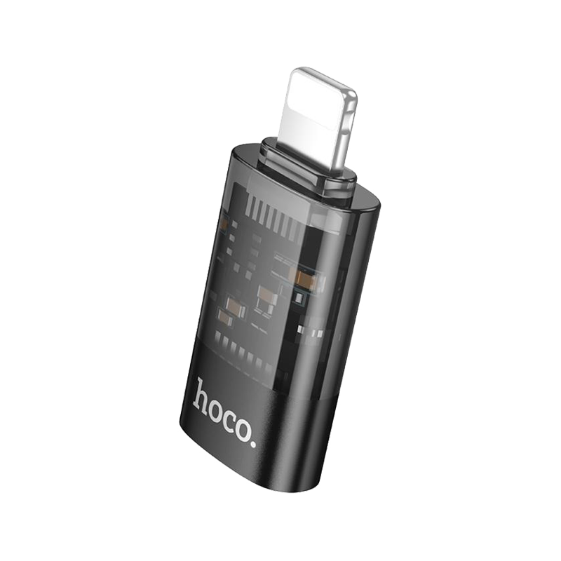 HOCO adapter OTG Lightning (male)  to Type C (female) UA36A transparent black.