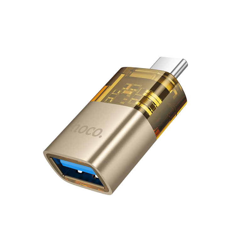HOCO adapter OTG Lightning (male)  to Type C (female) UA36A transparent gold