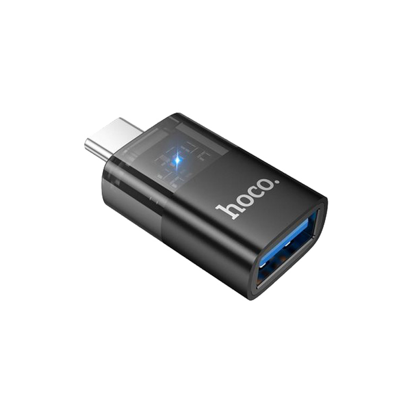 HOCO adapter OTG Type C (male)  to USB A (female) UA36B transparent black