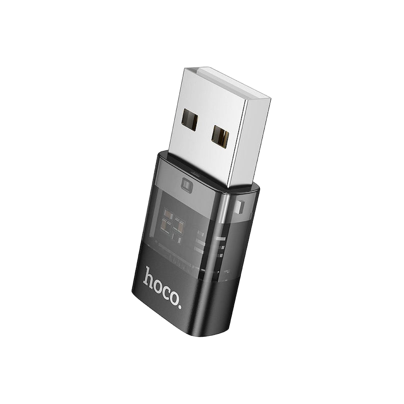 HOCO adapter USB A (male) to Typ C (female) UA36C transparent black