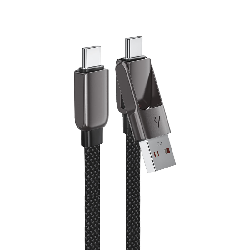 C13-04 USB-A/USB-C to USB-C  charging data cable,black
