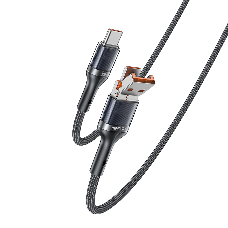 YESIDO CA165C Data Cable 2 in 1 Type-C Black