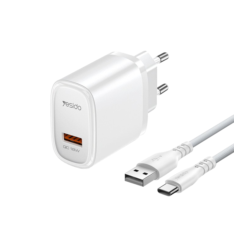 YESIDO YC66C Quick Charger 18W Type-C White