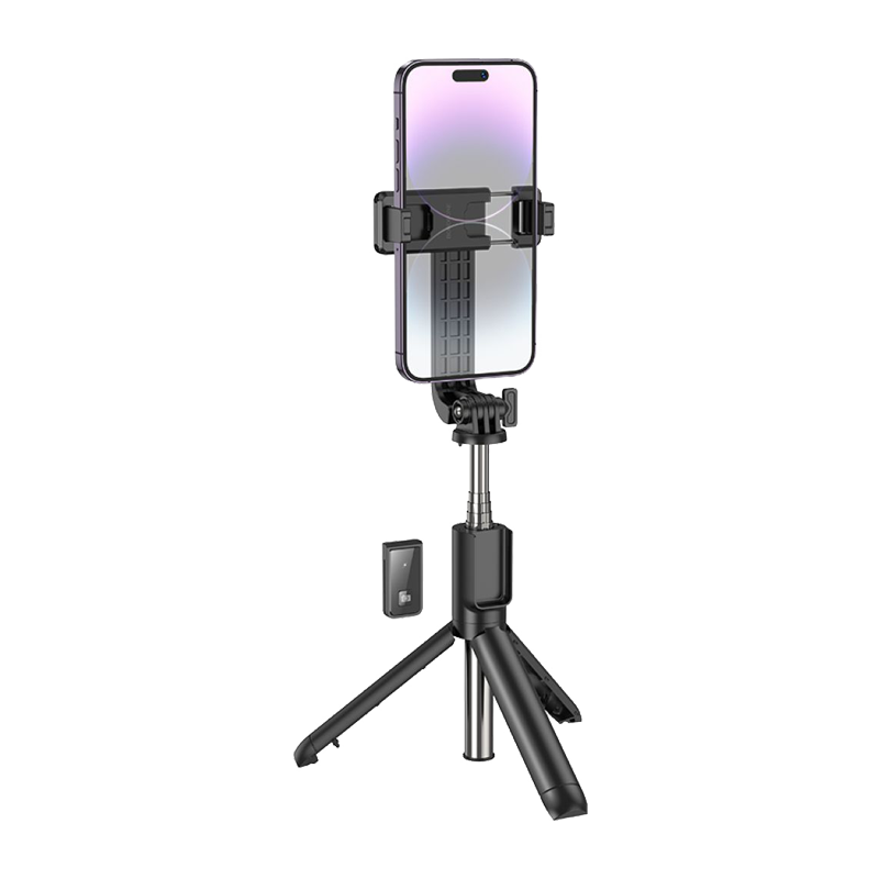 Borofone BY11 Selfie Stick  Happy Bluetooth with Tripod and Remote Control Black