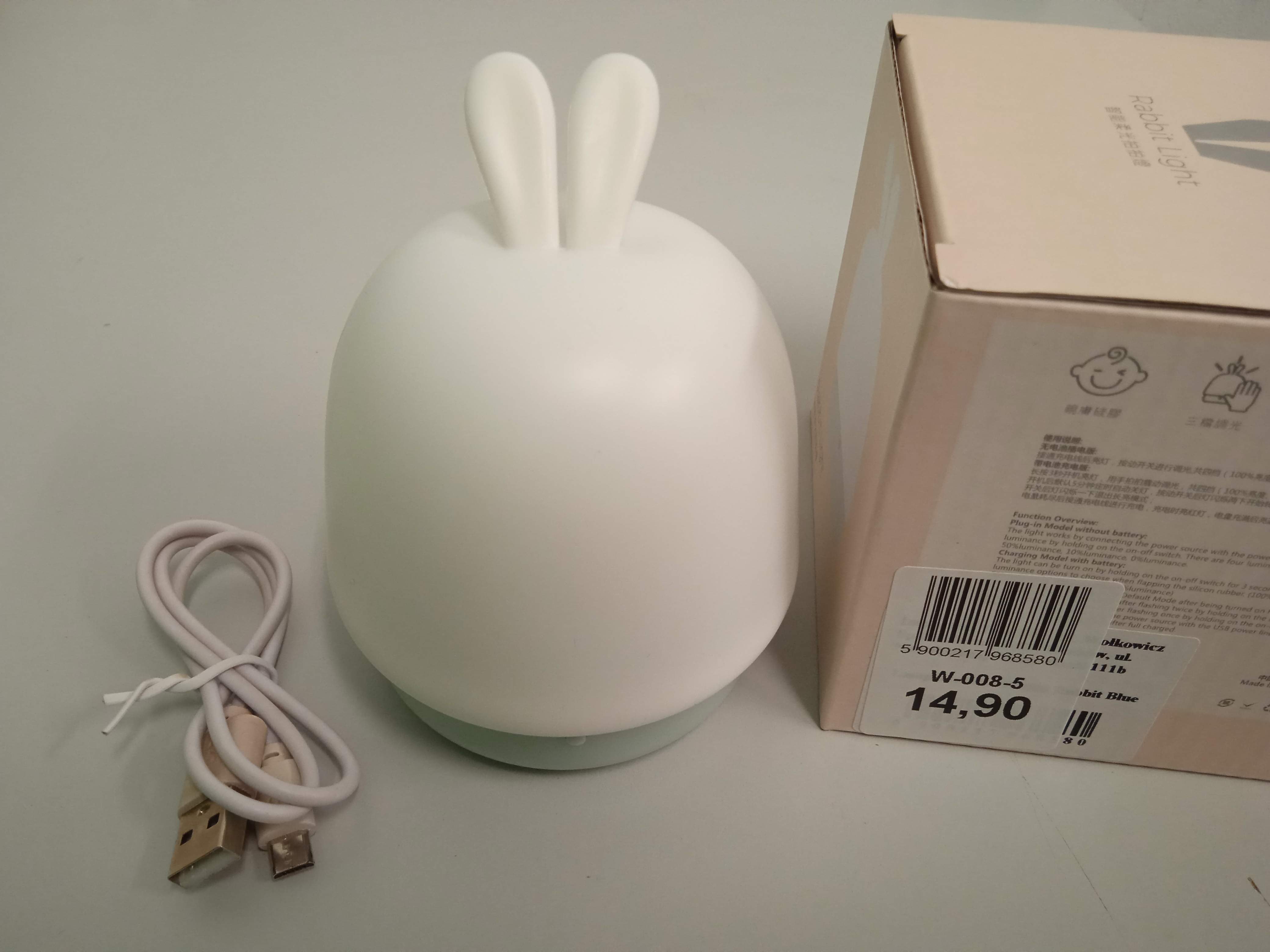 Night lamp W-008 Rabbit Blue