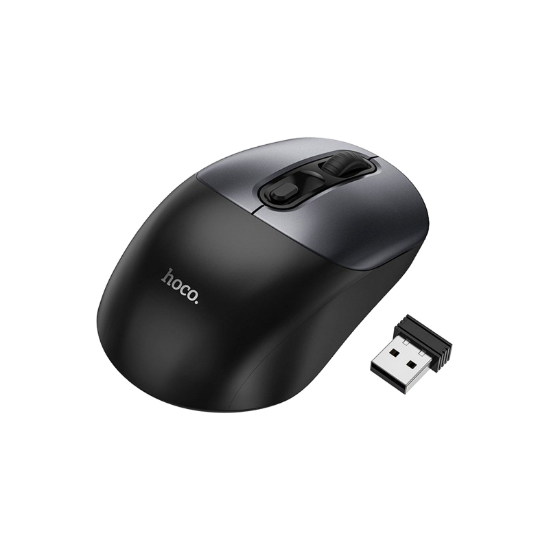Hoco Wireless Computer Mouse 2.4G GM28 Black Metal Gray