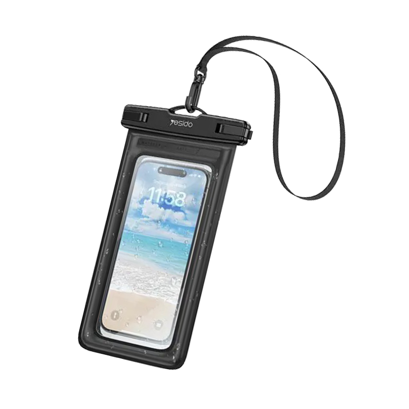 Yesido WB50 Portable Waterproof Phone Case With Lanyard Black