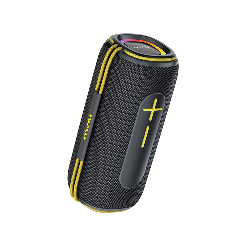 Awei KA5 IPX5 Waterproof TWS Subwoofer Portable Outdoor Bluetooth-compatible Speaker - Black+Yellow