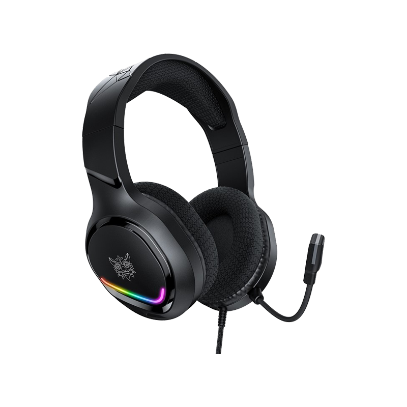 Onikuma X31 PC Gaming Headset LED Lighting Wired Over Ear Headphones with Microphone - Black