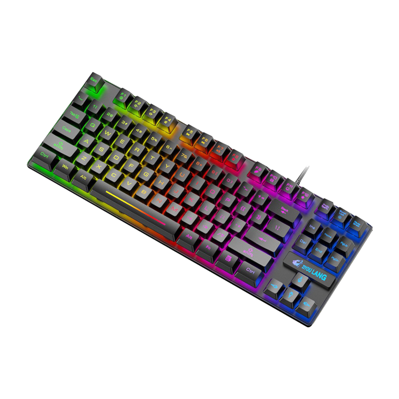  Free Wolf K16 87-Key Backlight Professional Gaming Keyboard Black
