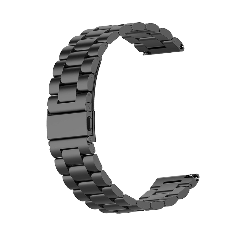 18mm Stainless Steel Smart Watch Band Replacement for Garmin vivoactive 4S - Black