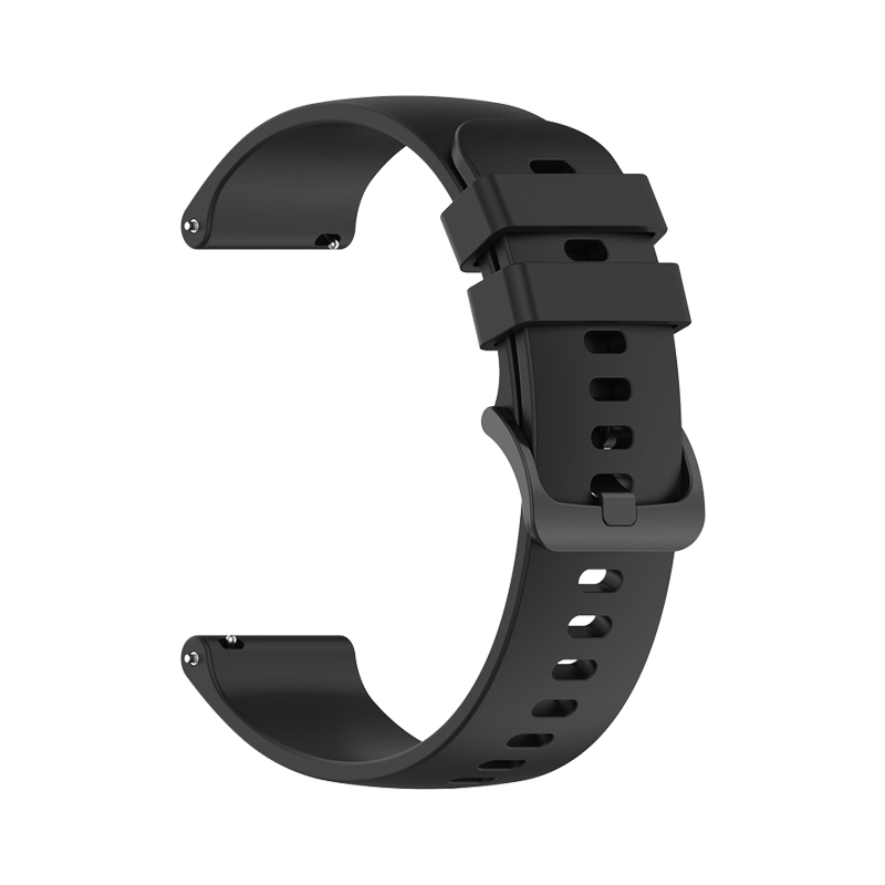 For Garmin Forerunner 265 / Forerunner 255 Silicone Watch Band 22mm Quick Release Replacement Strap - Black