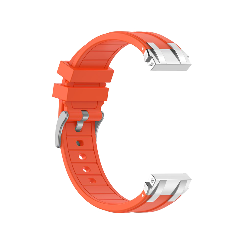 For Huawei / Samsung 22mm Universal Smartwatch Strap Silicone Replacement Band - Orange