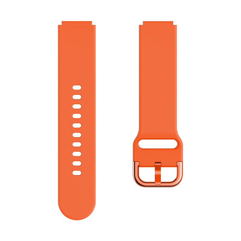 Kalebol KLB-SXKGJ-001 18mm Universal Smartwatch Strap Silicone Replacement Wrist Band - Orange