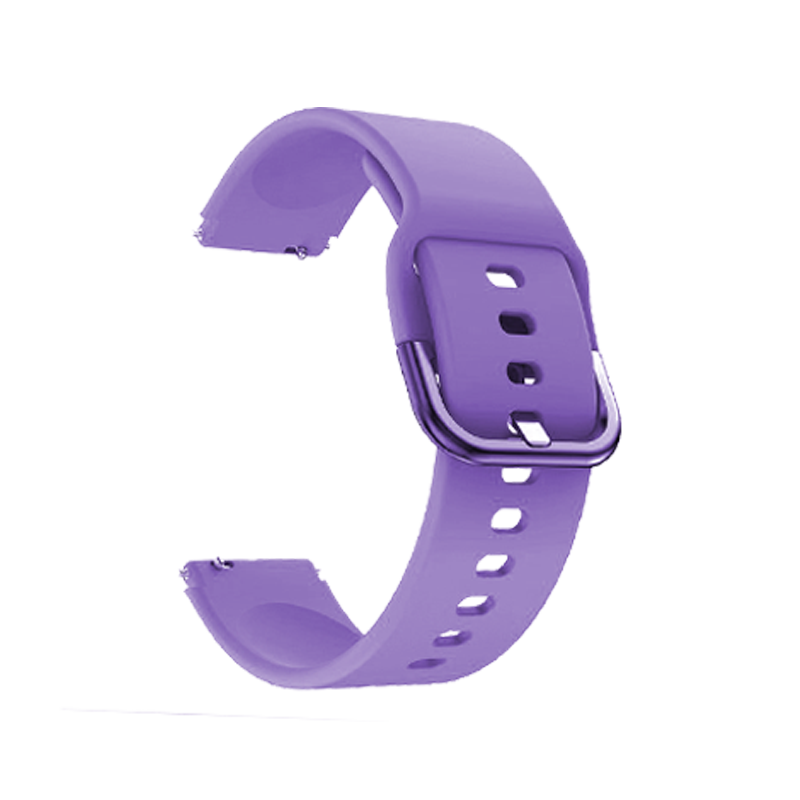 Kalebol KLB-SXKGJ-001 18mm Universal Smartwatch Strap Silicone Replacement Wrist Band - Purple