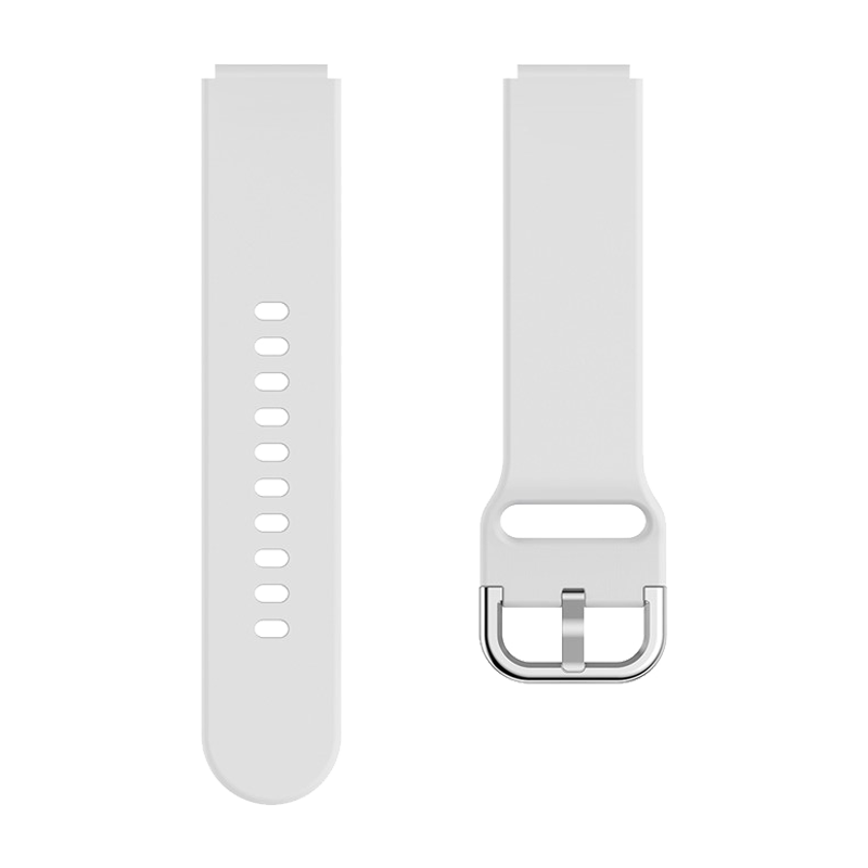 Kalebol KLB-SXKGJ-001 18mm Universal Smartwatch Strap Silicone Replacement Wrist Band - White