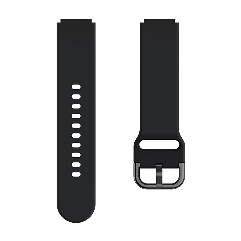 Kalebol KLB-SXKGJ-001 18mm Universal Smartwatch Strap Silicone Replacement Wrist Band - Black
